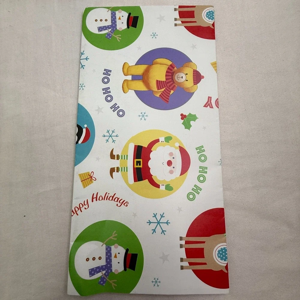 Classic Christmas Gift Wrap 8 Sheets Vintage NOS New 20